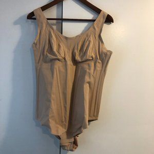 EUC Honeylove Shapewear Boldness Bodysuit 1X Sand B73
